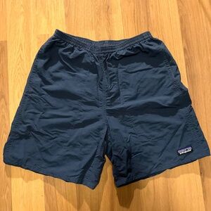 Patagonia Baggies Longs 7" Lined, Navy Blue, Size Small